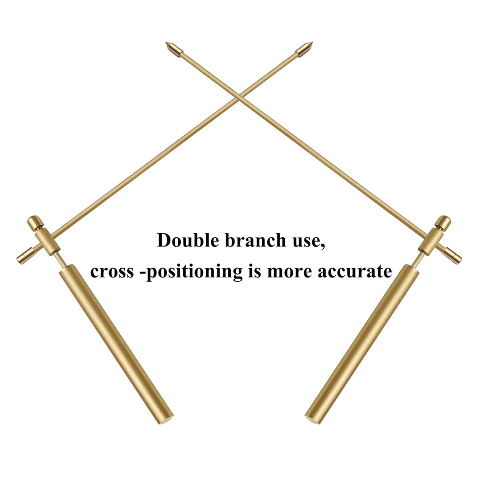 2 PCS Copper Dowsing Rod Divining Rods Upgraded Flexible Rotation Tool Solid Box