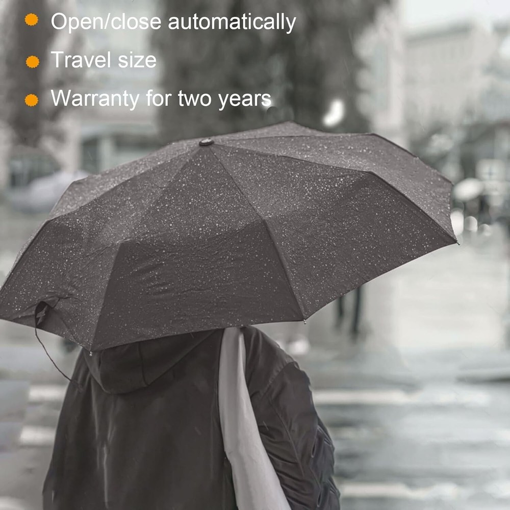 Windproof Travel Compact Umbrella-Automatic Umbrellas for Rain-Compact Folding U