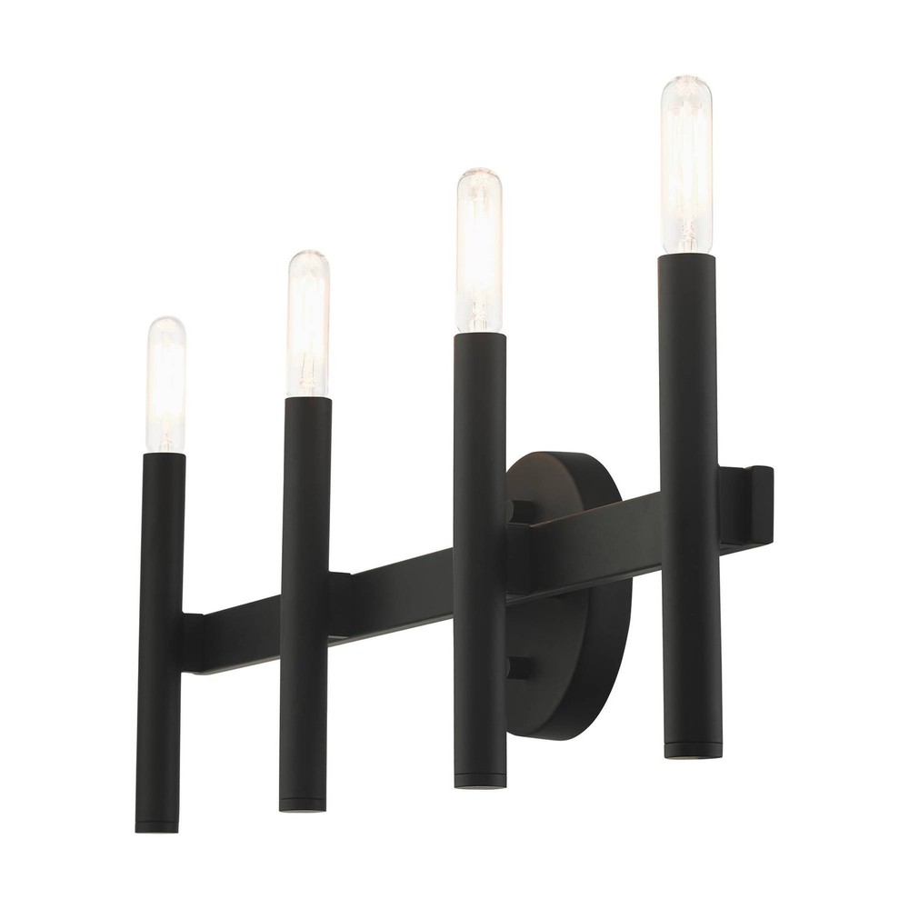 Copenhagen 23 1/2" Wide Black 4-Light Bath Light
