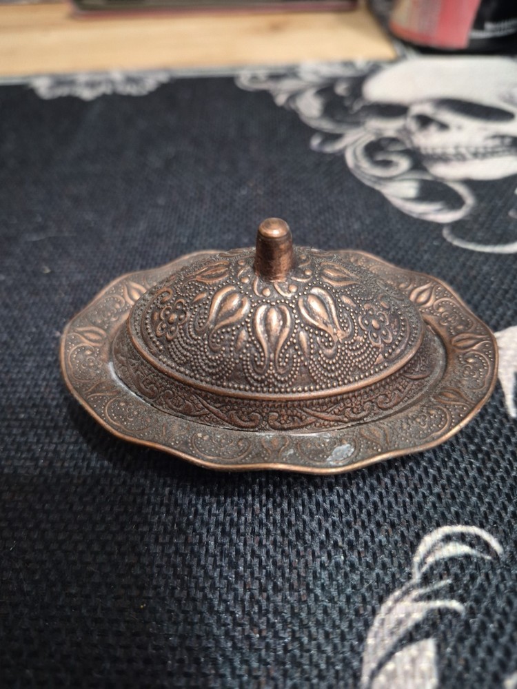 Zara Bronze Container with Lid Made In Turkey