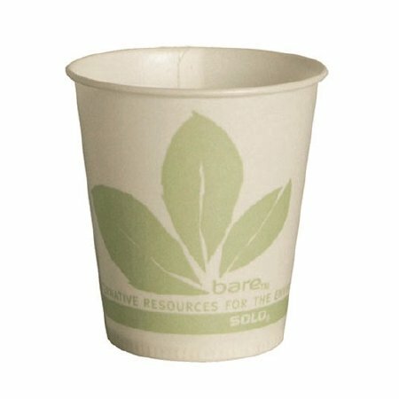 Bare Drinking Cup, 5 oz., Leaf Print, Wax Paper, Case of 3000