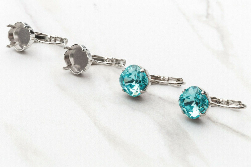 10mm Square | Classic Drop DIY Earring Bases |  (EE 9)