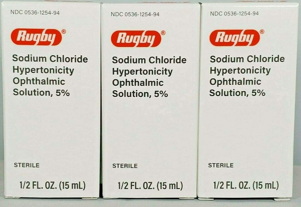 RUGBY Sodium Chloride  5% Eye SOLUTION 15 mL ( 3 pack ) MURO SOLUTION 2/27 Exp