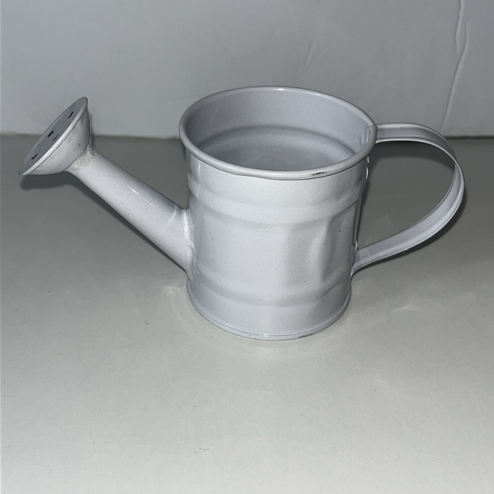 Mini Watering Can Planter Garden Bucket Rustic Versatil White