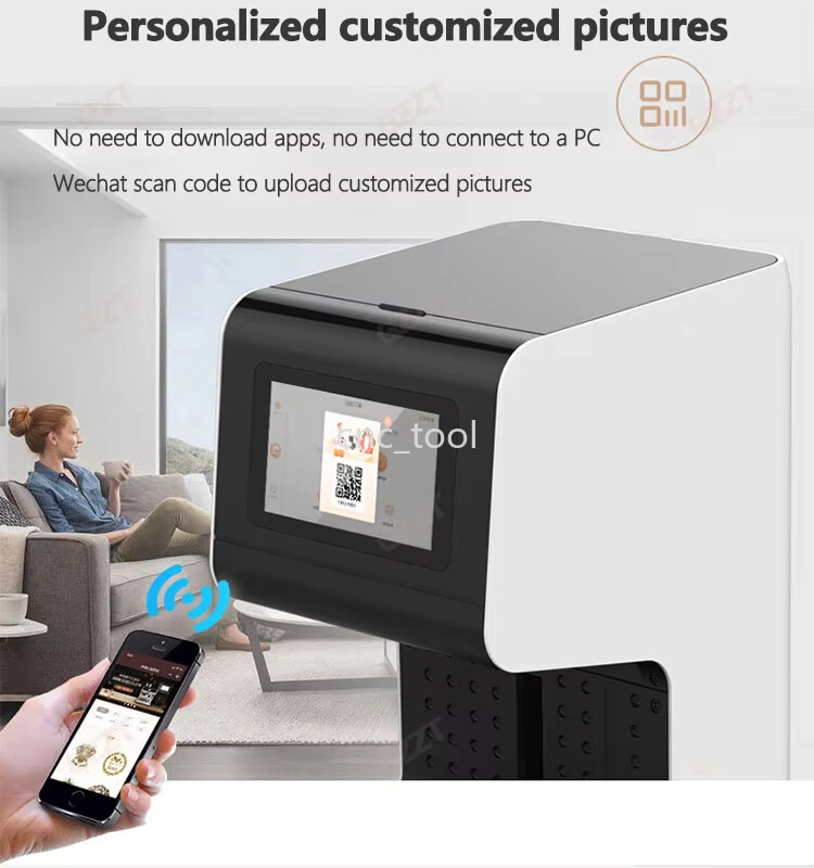 Touch Screen Automatic Latte Art Machine Coffee Printer Food Printer Caramel Ink