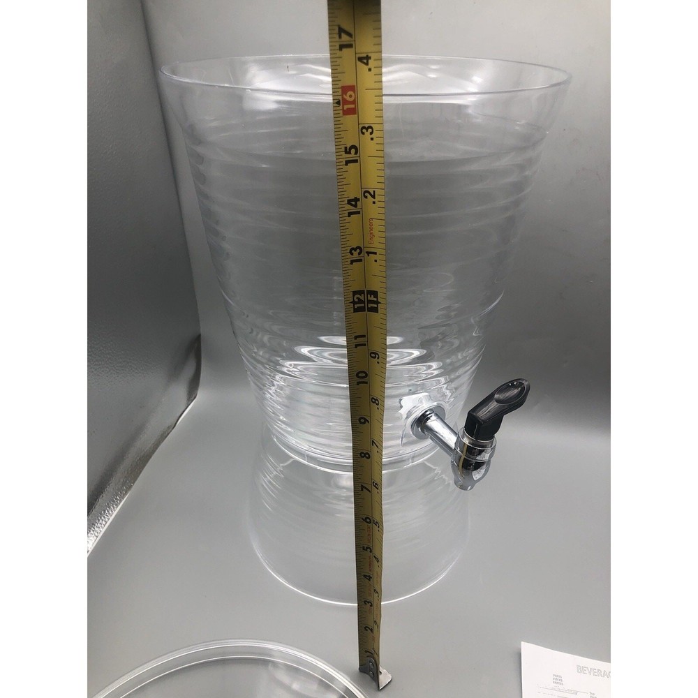 CreativeWare BEV03 Clear 2.5-Gallon Bark Beverage Dispenser Open Box *READ