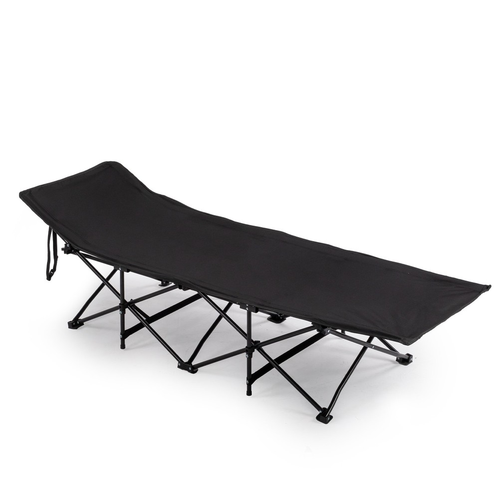 Folding Camping Cot Bed with Soft Pad, Portable Outdoor Cot