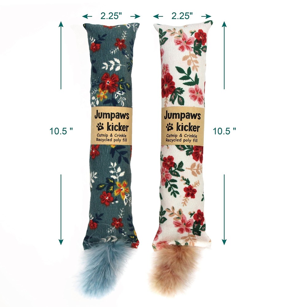 Jumpaws 2 Pack Natural Interactive Catnip & Silvervine Cat Kicker with...