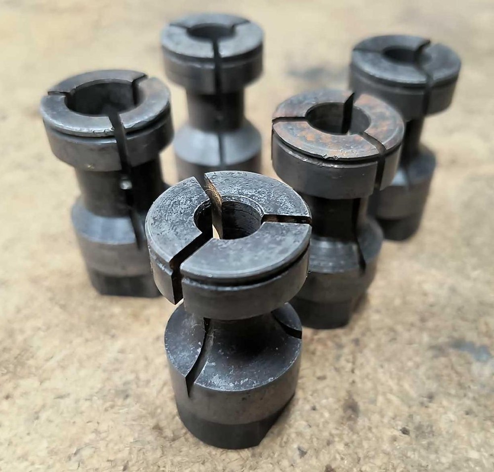 (5) Size 4 Tapping Collets for Procunier 4E Tap Head ALL DIFFERENT 1/8P-3/4