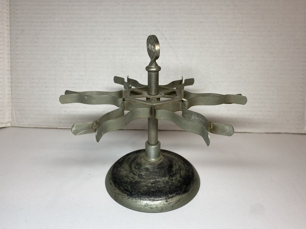 Vintage Standard 6 Rubber Stamp Holder Spinning Carousel Rack