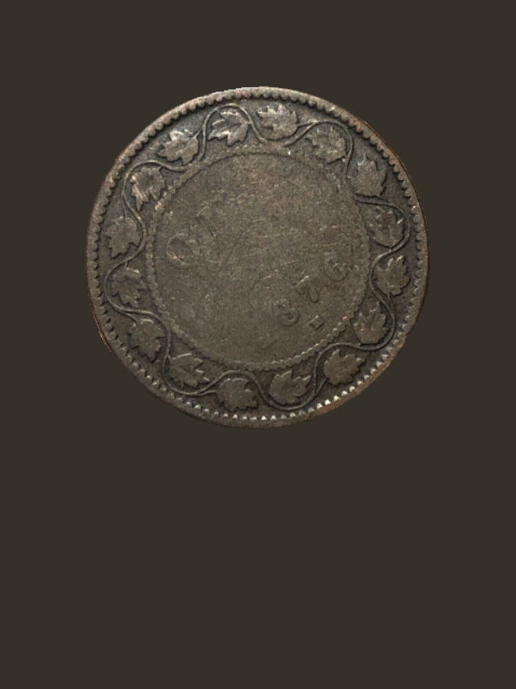 1876 H Canada Large One Cent Coin - VG condition