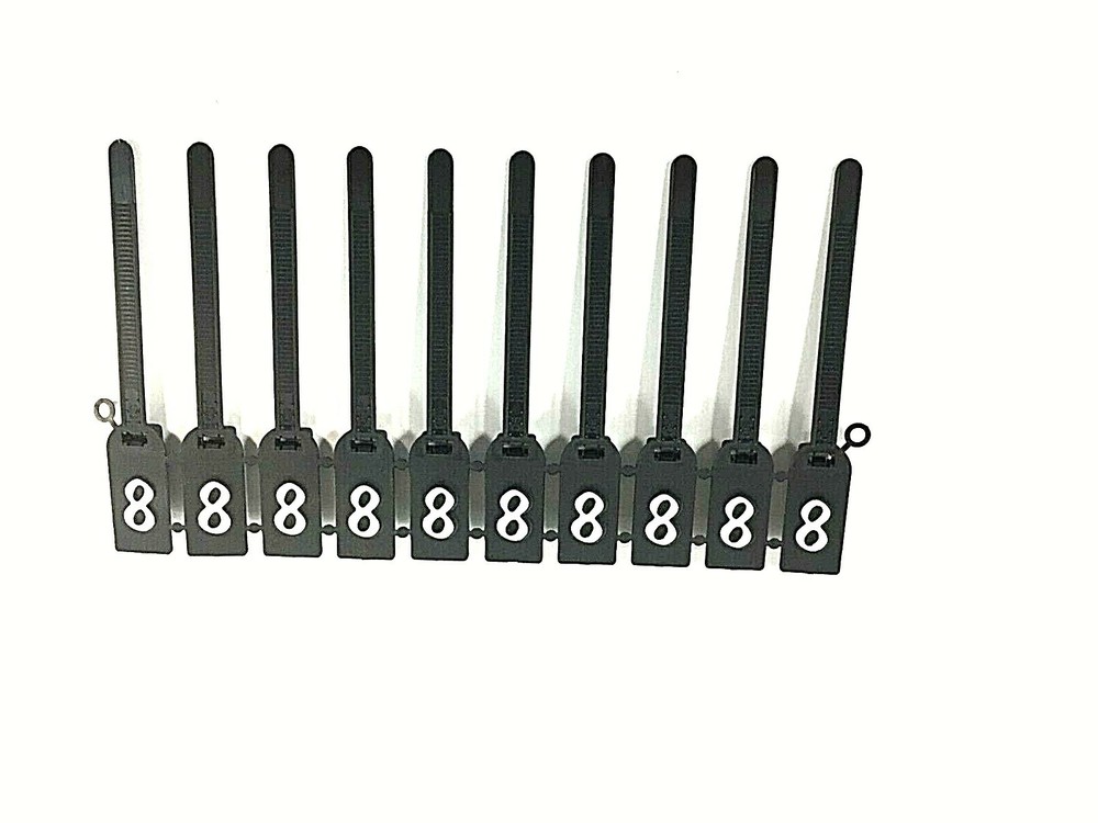 980N-8, Black Security Tags, (Pack of 20)