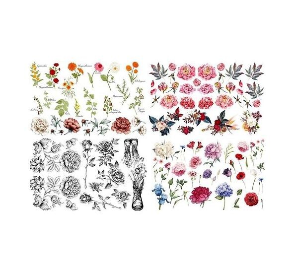 Vintage Floral Transfer