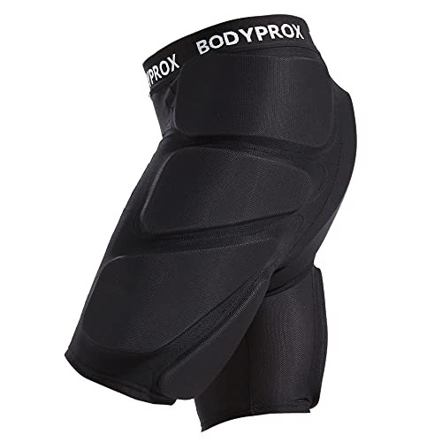 Protective Padded Shorts for Snowboard,Skate and Ski,3D Medium Black