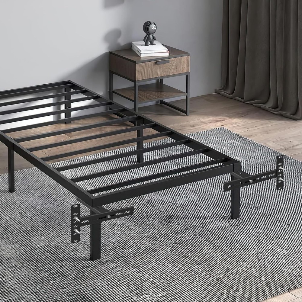 Universal Adjustable Headboard Brackets - Fits Twin to King Beds, Solid Steel=