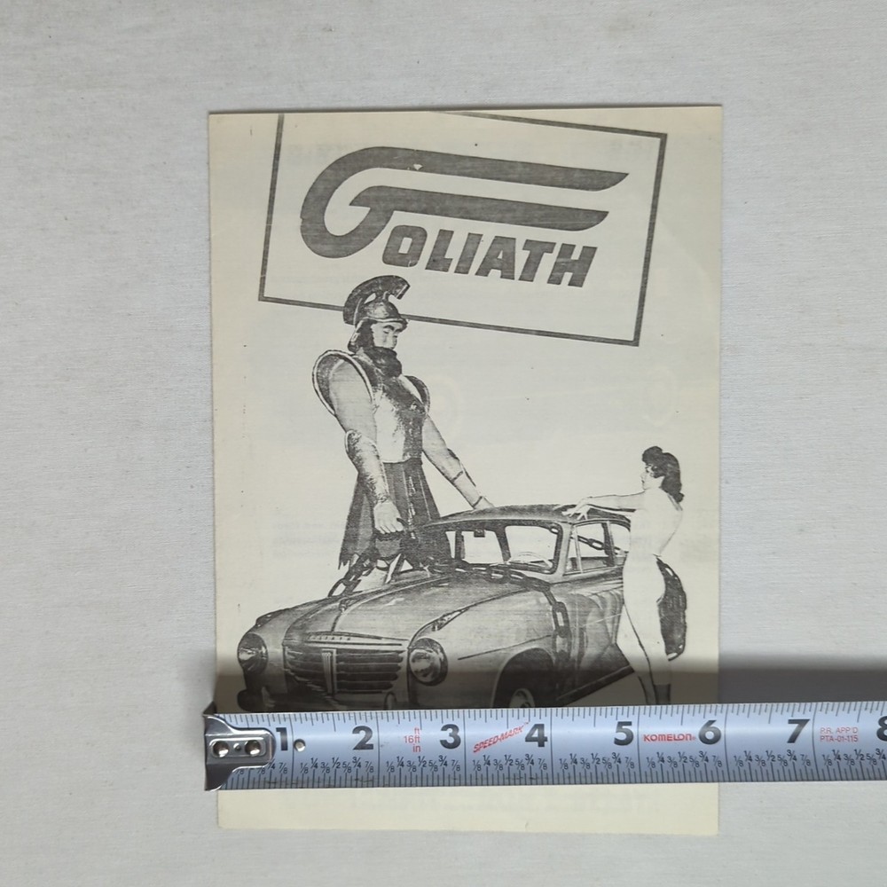 Goliath 1957 Brochure Vintage