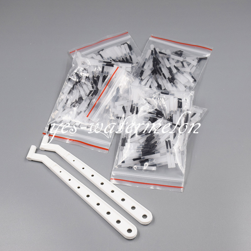 300 Pcs Dental Micro Brush Tips Composite Black + 3 Pcs Applicator Brush Handle