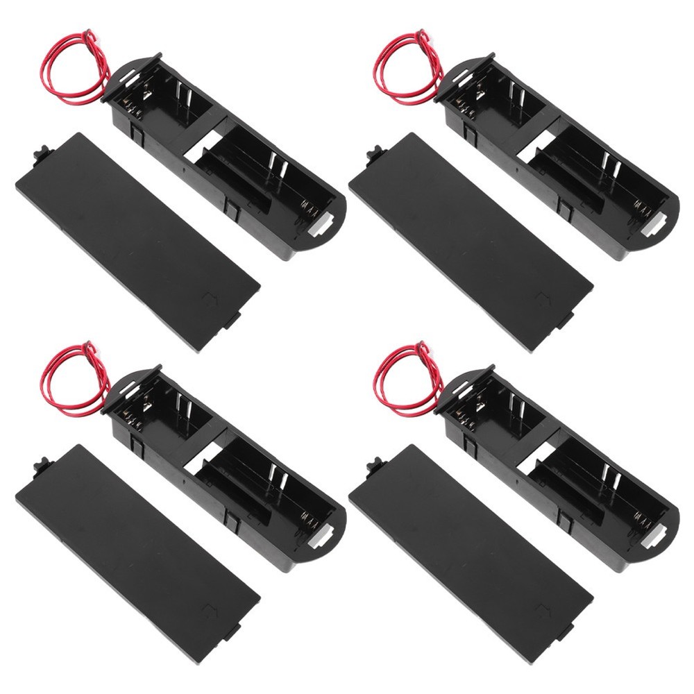 4 PCS Interior Battery Case Holder Safe Box Mount Electric Storage