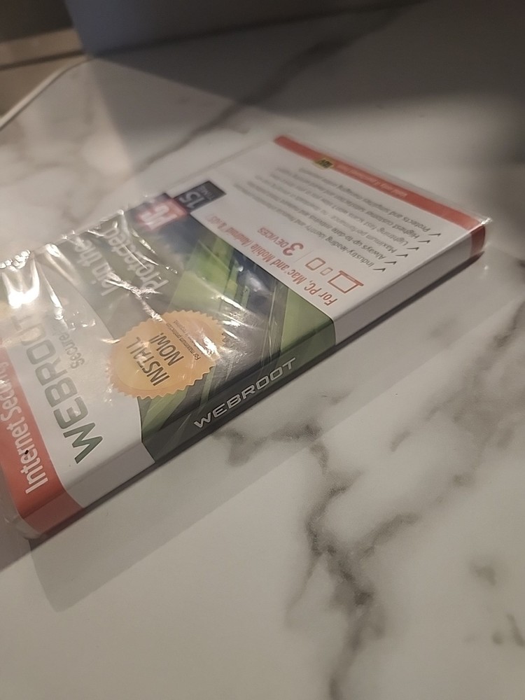 Webroot Secure Anywhere Internet Security 3 Devices Still Sealed