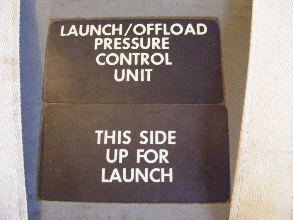 NASA Apollo FLIGHT Astronaut Storage Locker LAUNCH/OFFLOAD PRESSURE CONTROL UNIT