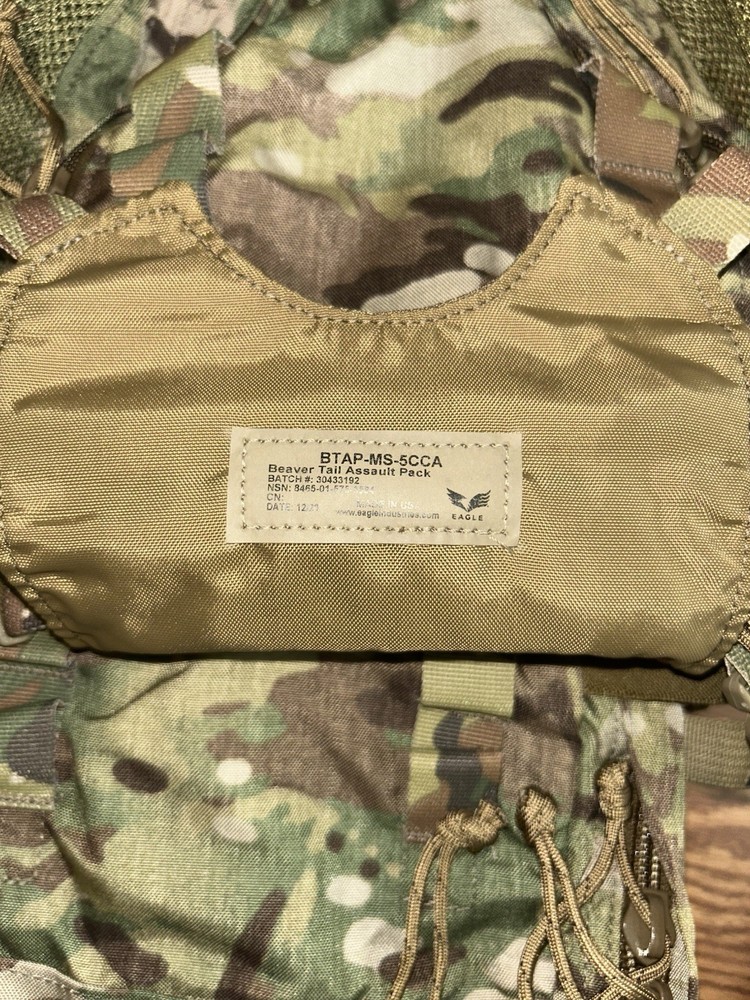 Eagle Industries New Multicam Beavertail Assault Pack With Extra Hardware