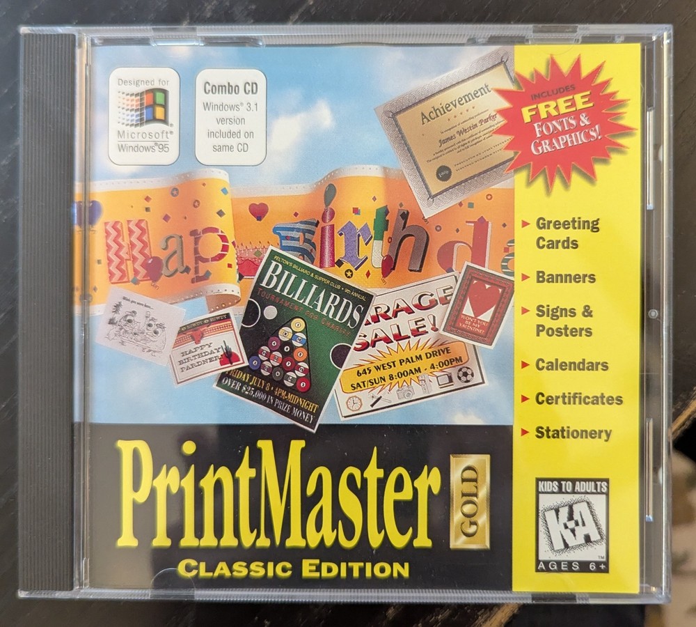 printmaster classic edition gold pc