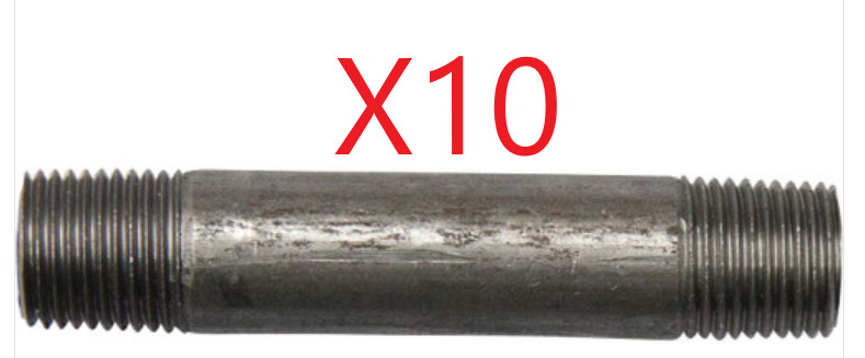 GALVINIZED PIPE NIPPLE (10 PACK) 3/8" x 3-1/2"