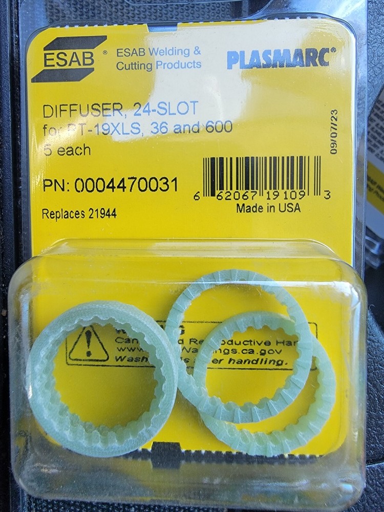 ESAB 0004470031 Gas Diffuser For PT-36R Torches 5pk