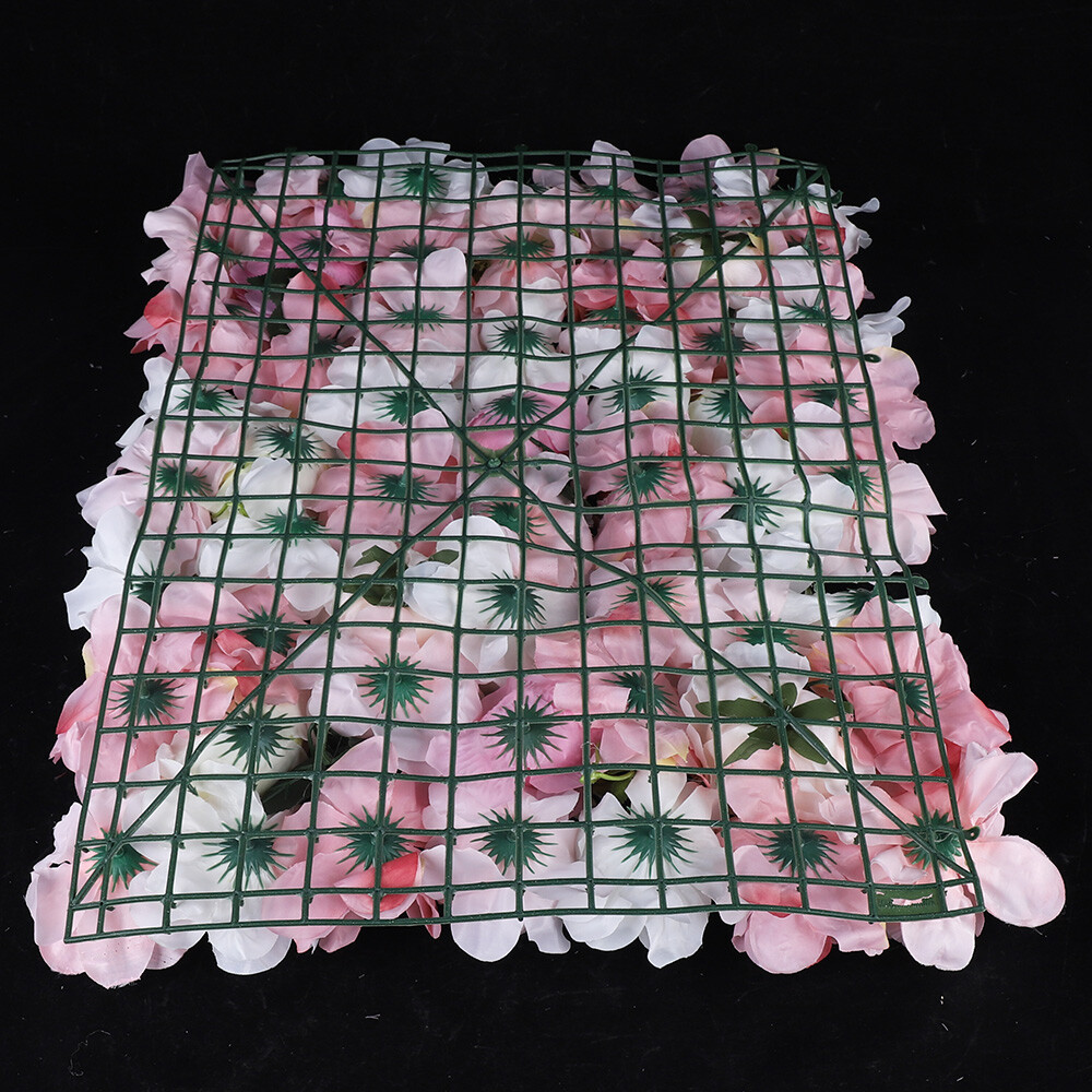 12 Pcs Artificial Flower Wall Panel Rose Dahlia Leaves Wedding Backdrop Stage