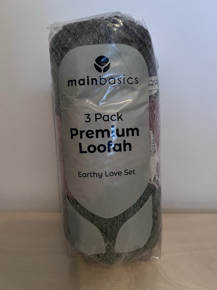 mainbasics 3 Pack Exfoliating Loofah  NEW/SEALED