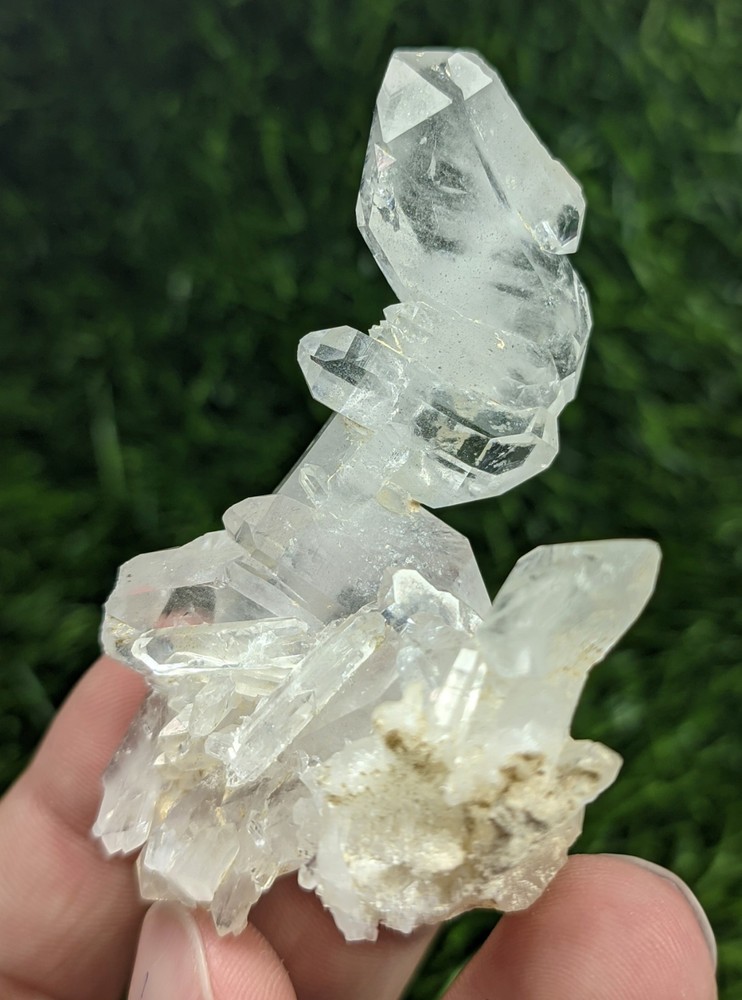 Faden Quartz Cluster Specimen Displaying Step Gworth terminations - Balochistan