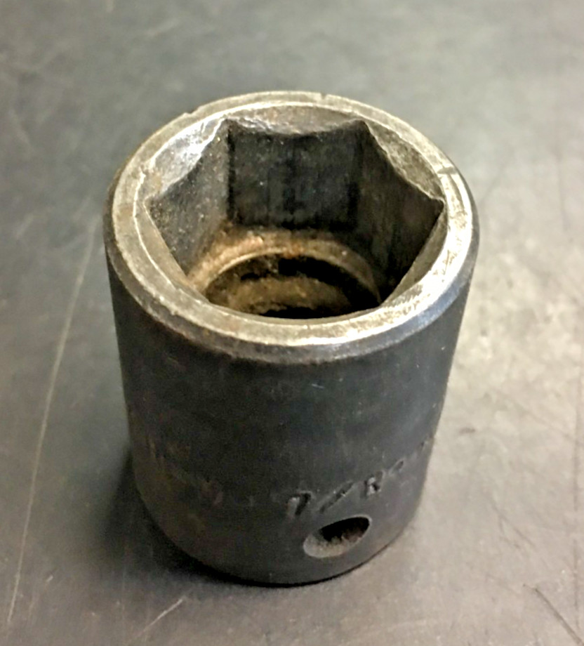 IMPACT SOCKET, CR-V 7/8, 6 POINT, 1/2 DRIVE, TAIWAN