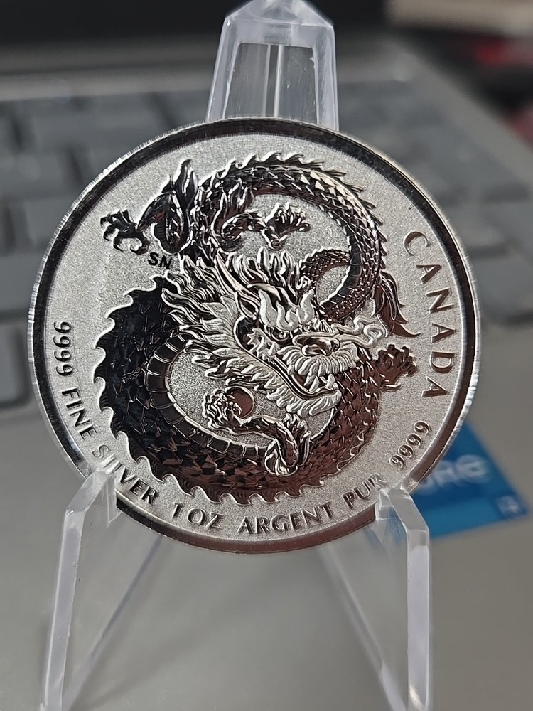 2018 Canada 1oz silver Lucky Dragon