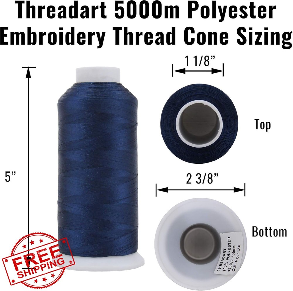 Threadart Polyester Machine Embroidery Thread 5000M Purple Shadow