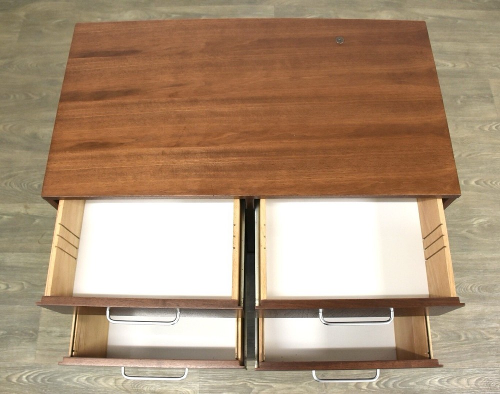 Refinished Walnut Office Cabinet Credenza