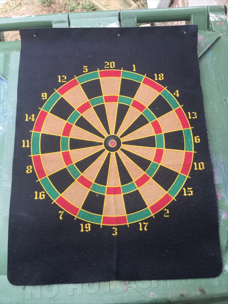 Vintage Cloth Dart Board  Wall Hanger