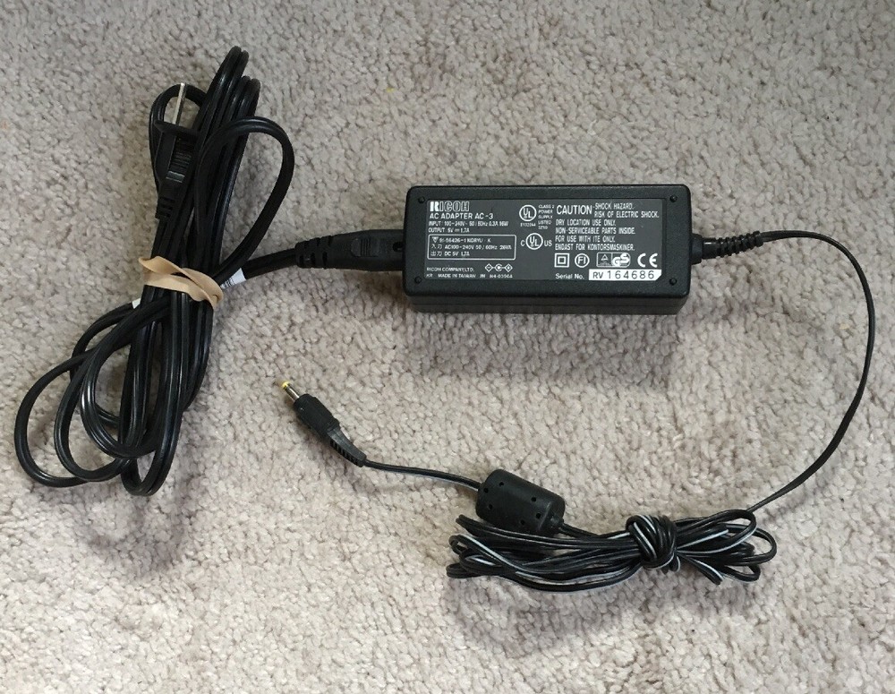 RICOH AC ADAPTER AC-3 DC 5V 1.7A 91-56426-1