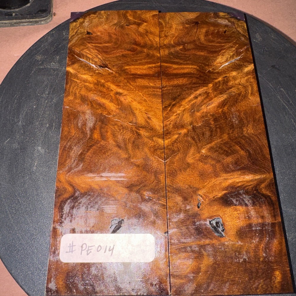 STABILIZED HYBRID PHILIPPINE EBONY BURL,OVERSIZED KNIFE SCALE,TOOL HANDLES
