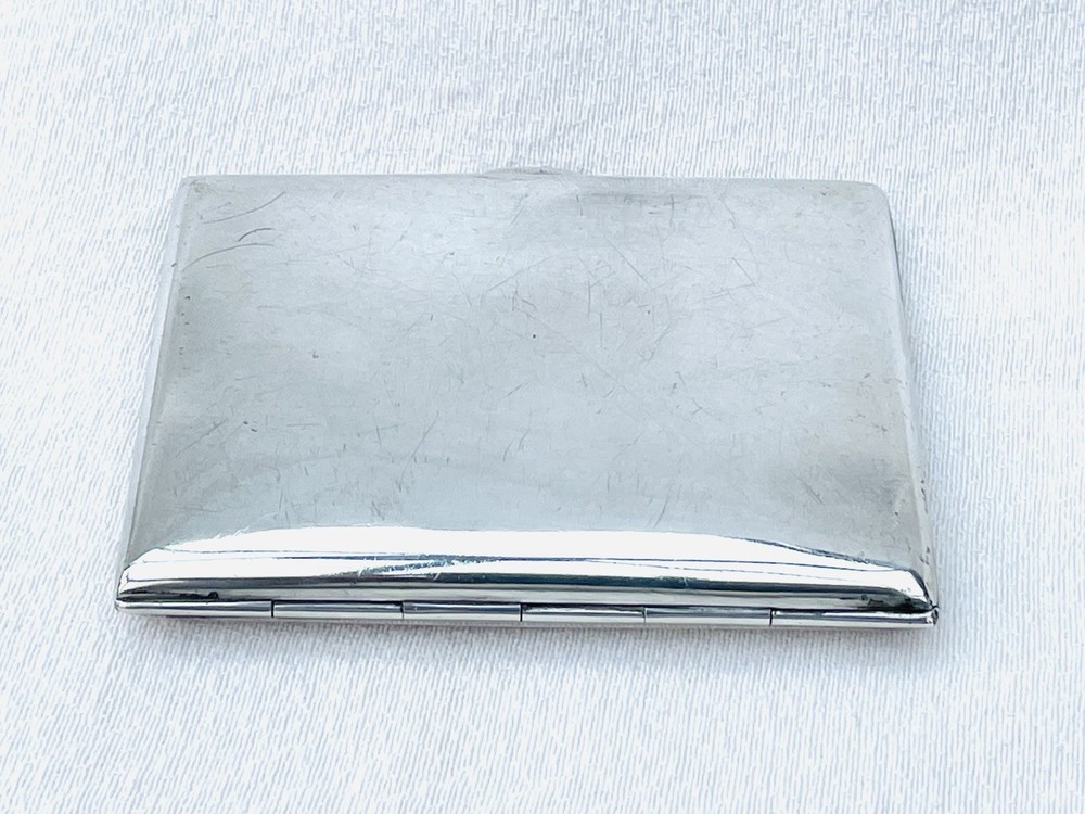 ART DECO AUSTRO-HUNGARIAN SILVER CIGARETTE CASE. - Bucharest Town Mark.