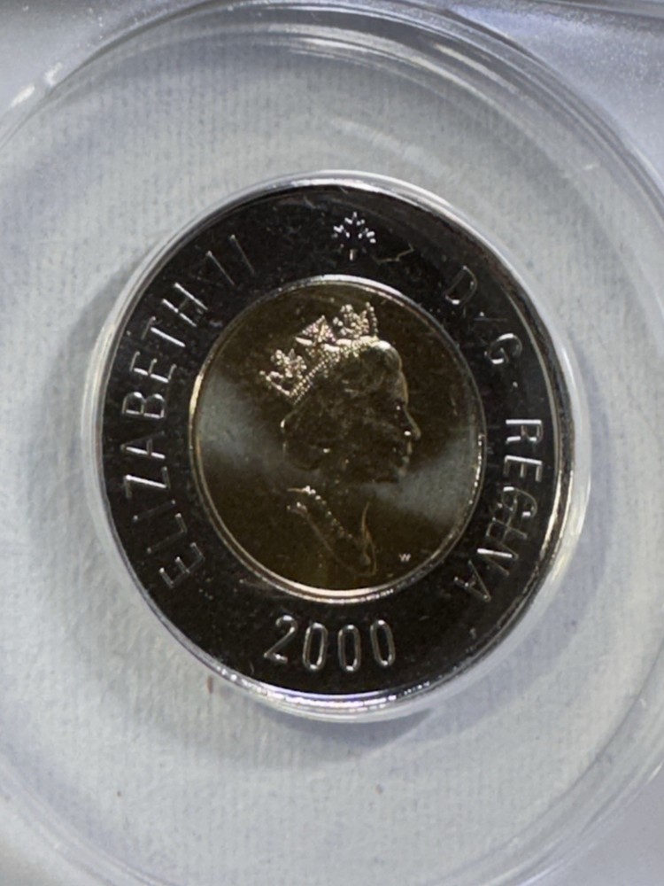 2000-W Canada 2 Dollar Graded MS 68 by ANACS Toonie