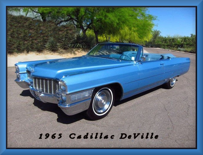 1965 Cadillac DeVille convertible Blue, Toolbox - Refrigerator Magnet, 42 MIL