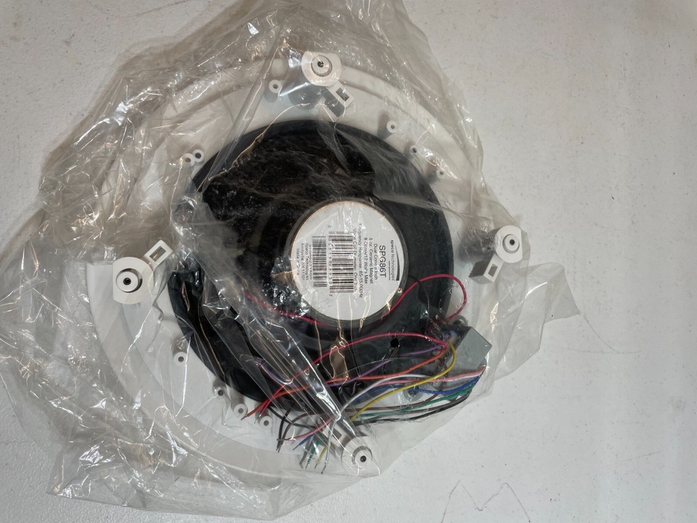 SPECO TECHNOLOGIES SPG86T Grille Speaker,4 In. White single speaker