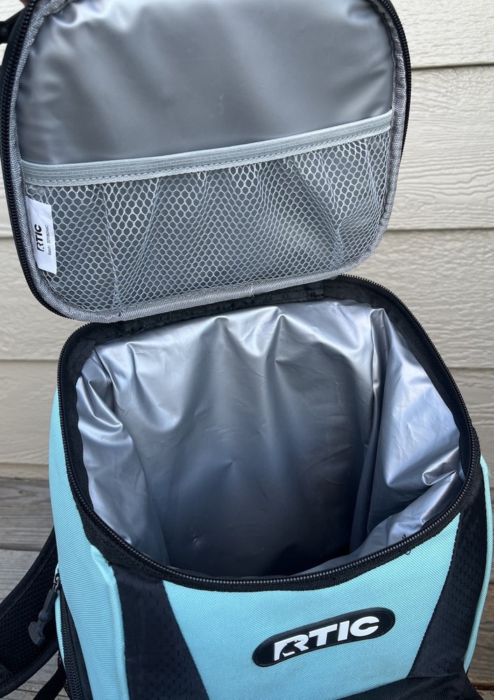 RTIC 15 Can Lightweight Backpack Insulated Cooler Pockets - Aqua