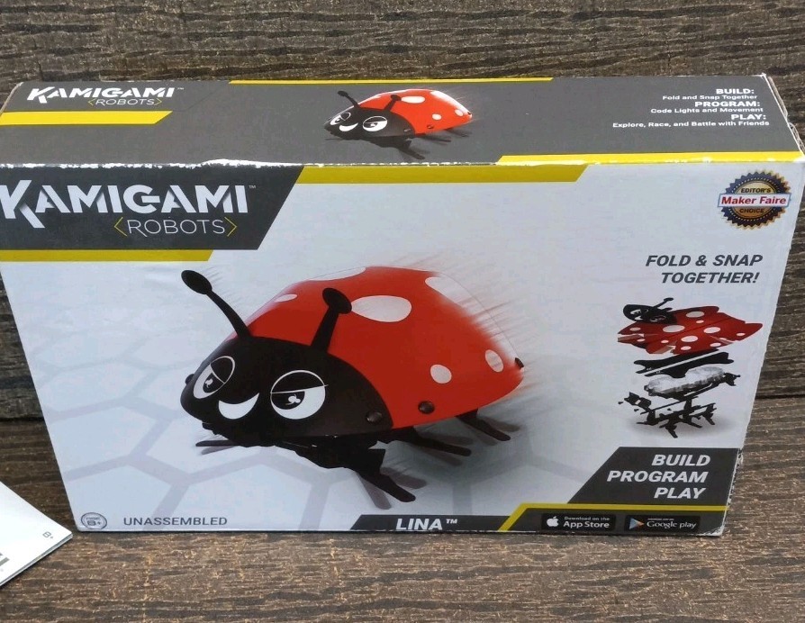 Kamigami Robots Lina Build Program & Play Ladybug Robot CIB New