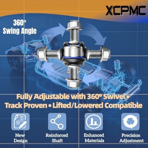 3.74-4.43' m10 Modified Front Sway Stabilizer Bar End Link 2 Pcs Left & Right