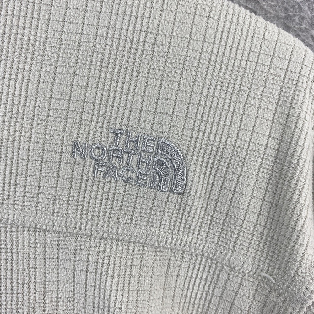 The North Face L Beige 1/4 Zip Pullover Long Sleeve Mock Neck Polyester