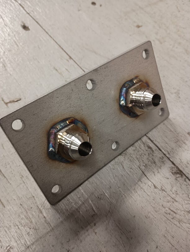 316 Stainless 1/2" JIC Deck plate -08, -08 for Marine Hydraulics