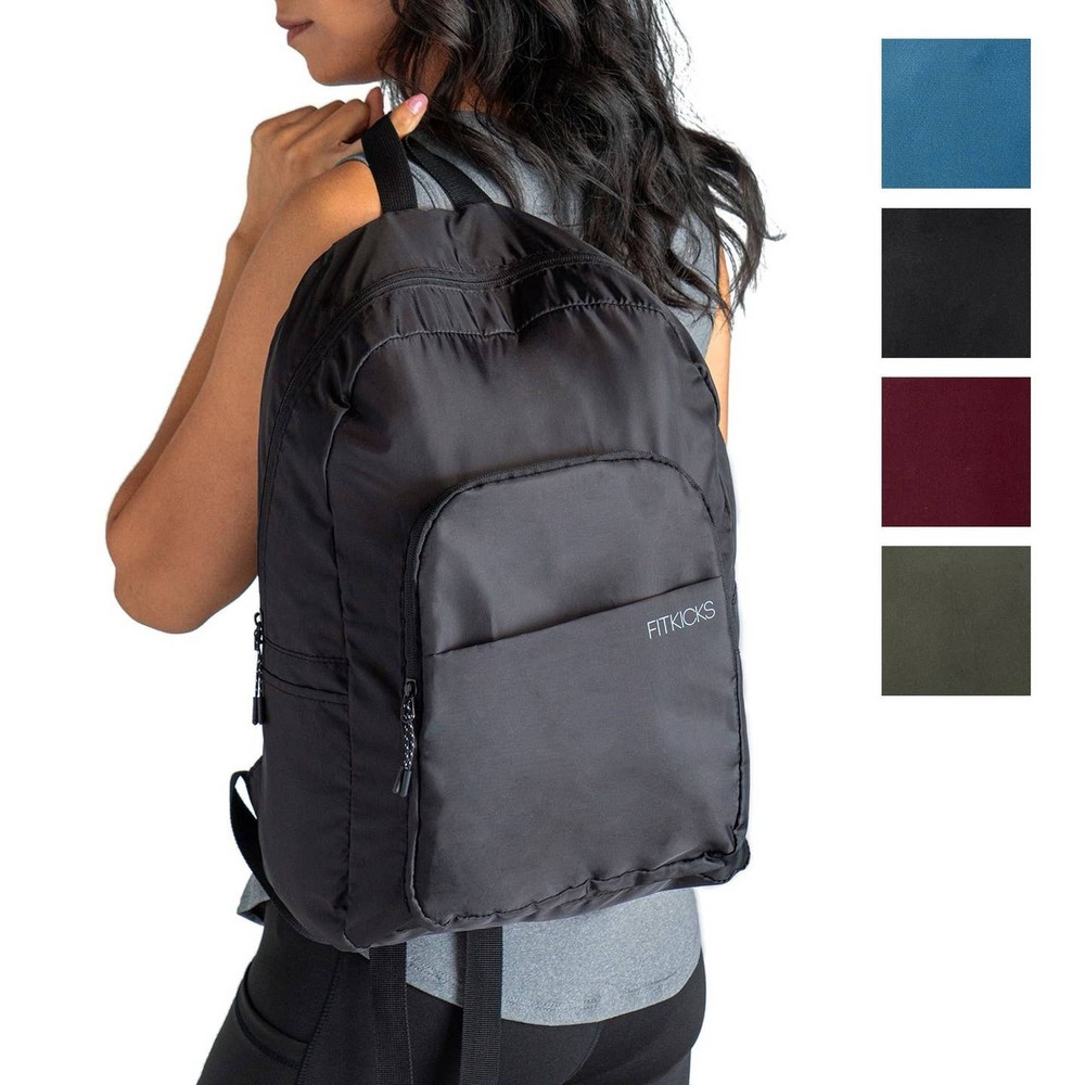 FITKICKS Hideaway Packable Backpack Assortment Color Black