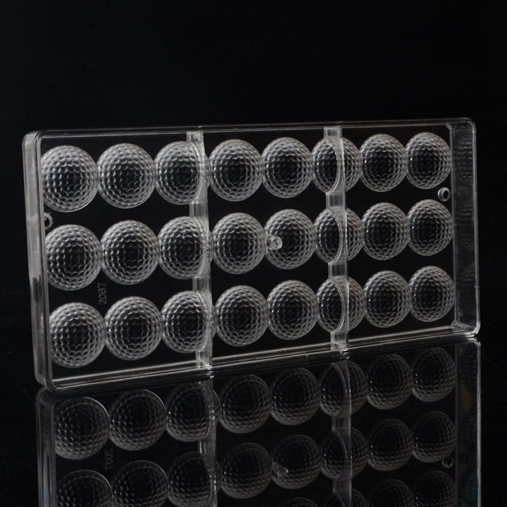 Polycarbonate Chocolate Mold for Small Golf Balls - Clear Bakeware Tool