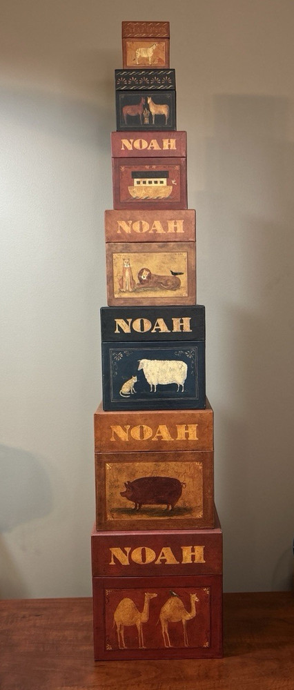 Bob's Boxes Noah's Peaceable Kingdom Set of 7 Nesting Boxes